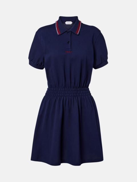VERSACE Greca cotton piqué polo dress