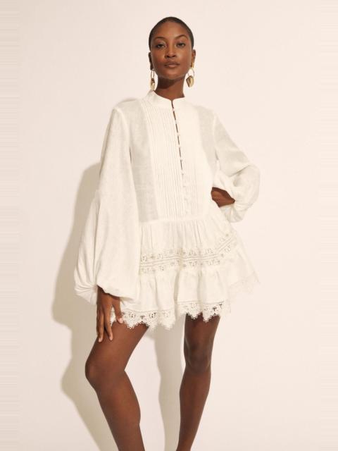 BARDOT Antonia Lace Trim Mini Dress In Orchid White