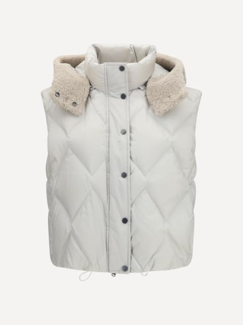 Brunello Cucinelli Padded Vest with shearling Hood