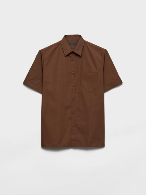 Prada Short-sleeved cotton blend shirt