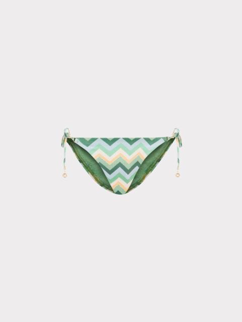 MILLY Metallic Chevron Bikini Bottom