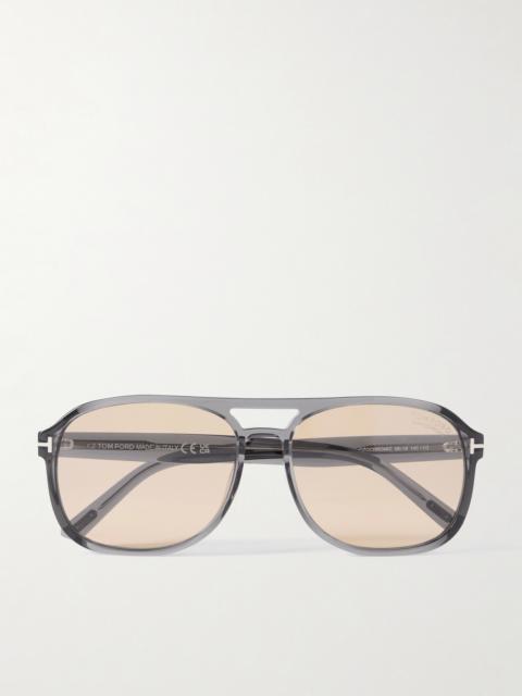 TOM FORD Rosco Aviator-Style Acetate Sunglasses