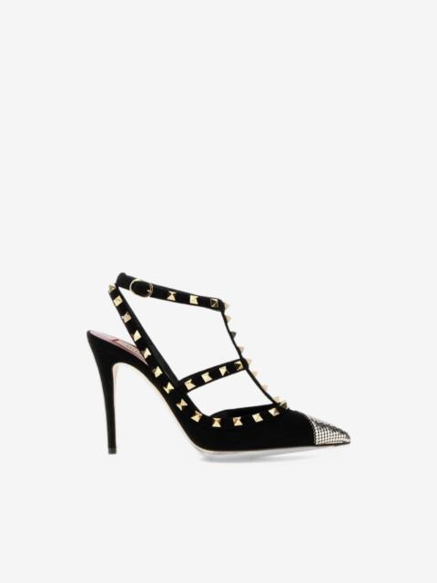 Valentino Rockstud mesh-tip pumps