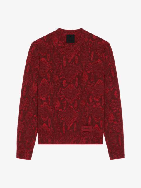 Givenchy SWEATER IN SNAKE JACQUARD