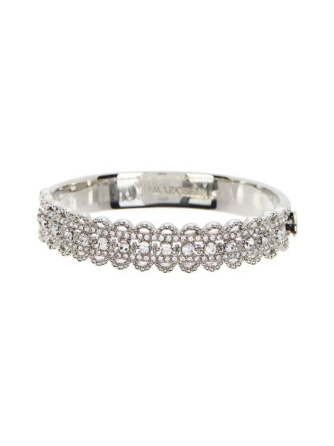 Marchesa Pave Crystal Filigree Bangle Bracelet