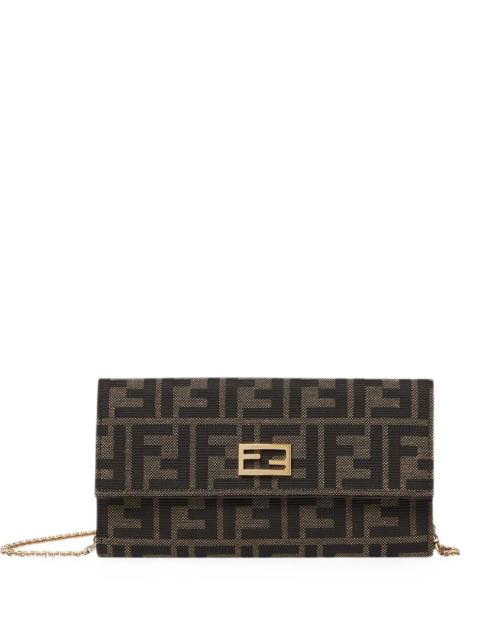 FENDI Fendi Tube Continental Logo Chain Wallet