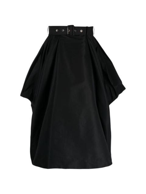 belted draped skirt