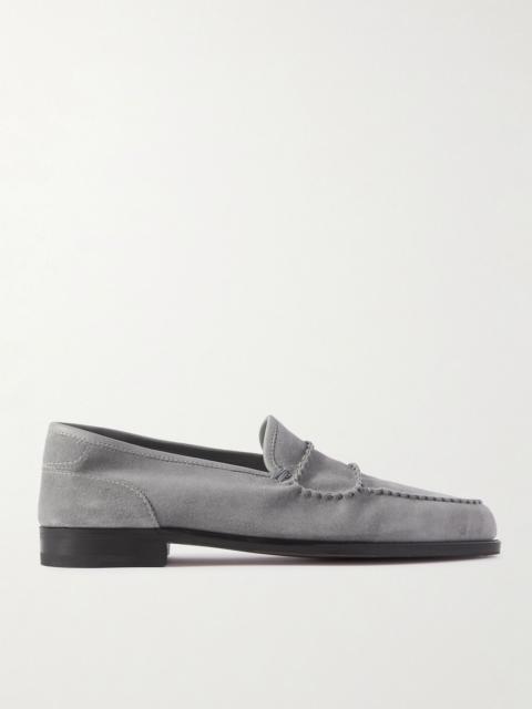 John Lobb Bath Suede Loafers Gray