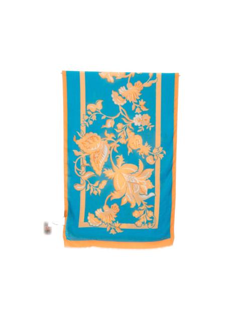 Etro floral border scarf