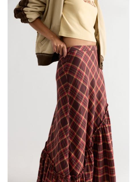 FREE PEOPLE Emberwood Plaid Maxi Skirt
