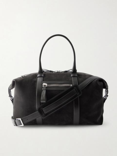 TOM FORD Buckley Leather-Trimmed Suede Holdall