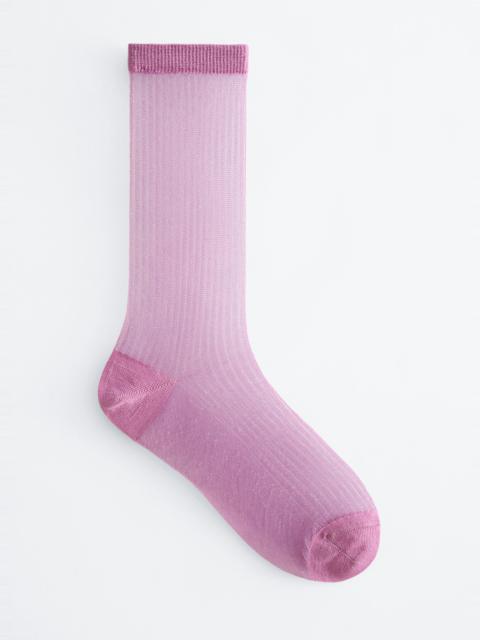 & Other Stories Sheer Ribbed Socks