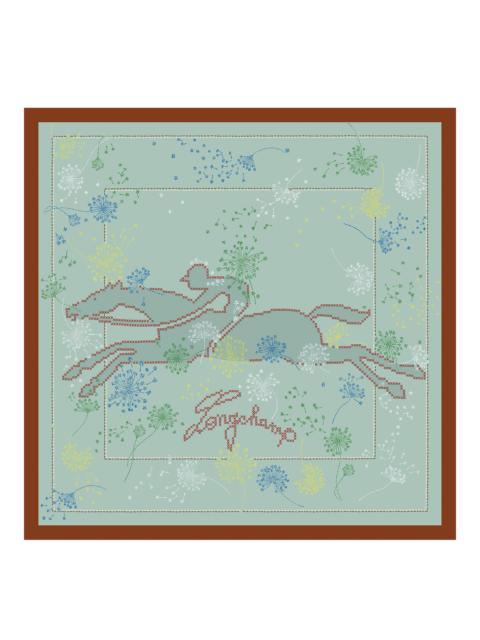 Longchamp Douce Cavalcade Silk scarf 50