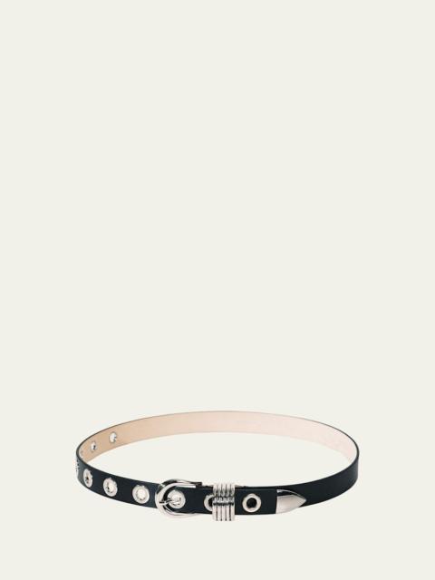 DÉHANCHE Hollyhock Rivet Leather Belt