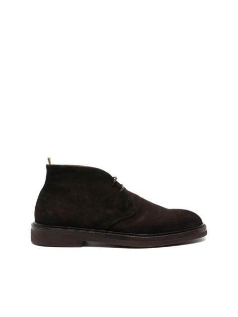 OFFICINE CREATIVE low-top lace-up suede boots