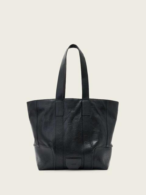ALLSAINTS ARES GRAIN LEATHER OPEN TOTE BAG