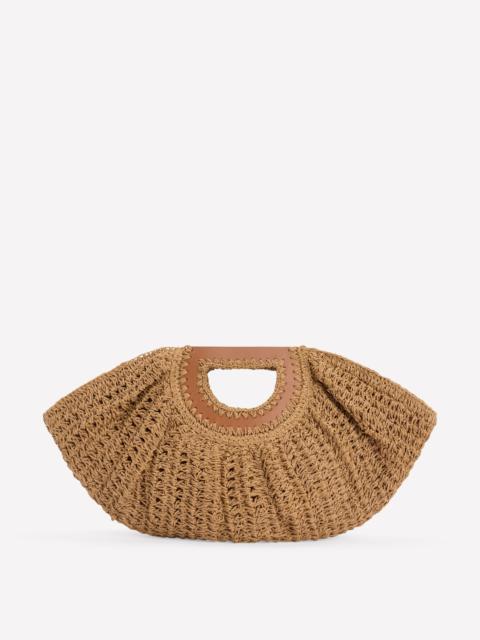BODEN Raffia Moon Clutch-Natural Raffia