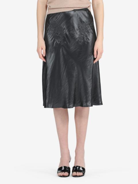 N°21 EMBROIDERED CREASE-EFFECT SKIRT
