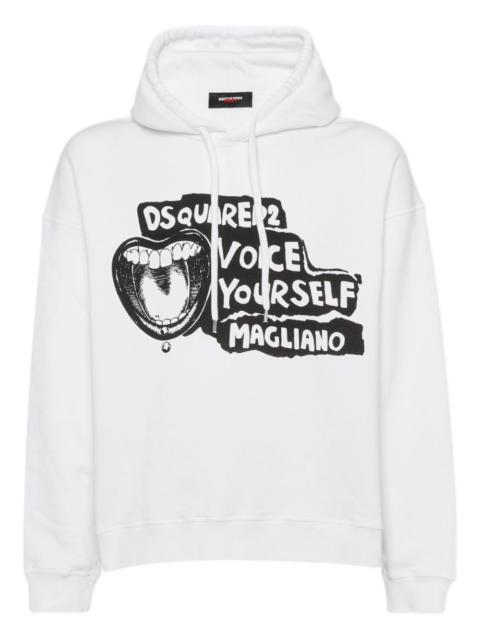DSQUARED2 x Magliano slogan-print hoodie