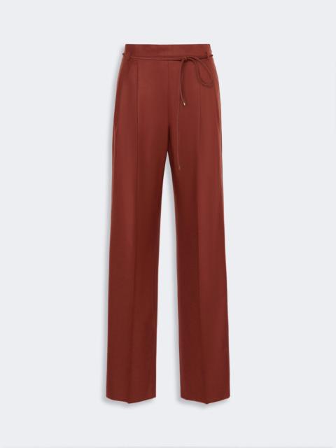 Max Mara ALIBI Slim cashmere foule trousers - BRICK RED
