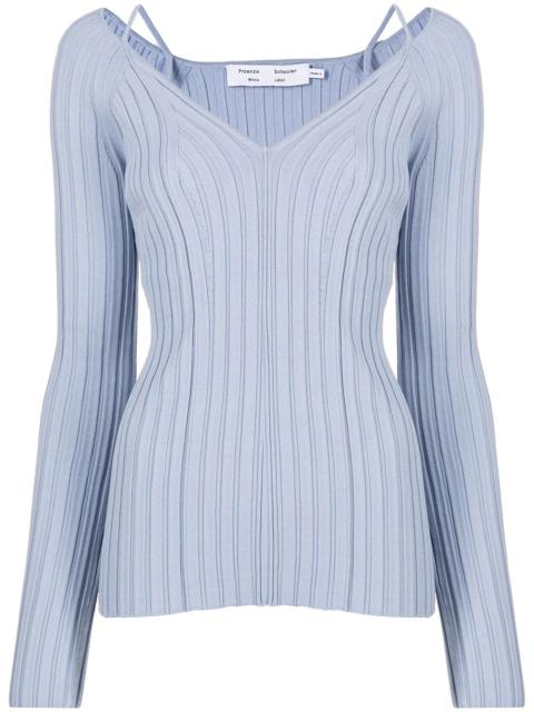Proenza Schouler laser-cut V-neck jumper
