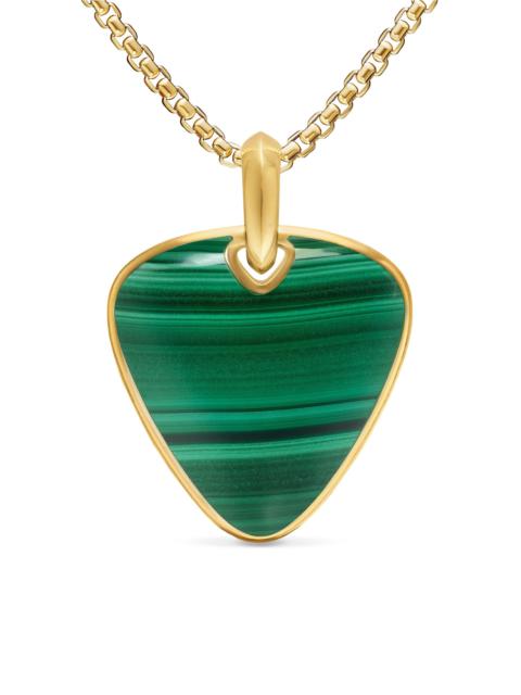 DAVID YURMAN Men's Streamline Pick Amulet in 18K Yellow Gold - Malachite