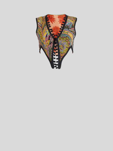 Etro PAISLEY EMBROIDERED WAISTCOAT