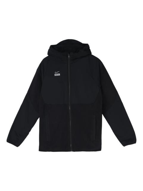 Nike 남자 나이키 뒤 큰 로고 스포츠 긴 소매 지퍼 까마귀 재킷 검정 CT2511-010