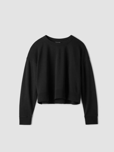 EILEEN FISHER Garment-Dyed Organic Cotton Terry Cropped Box-Top