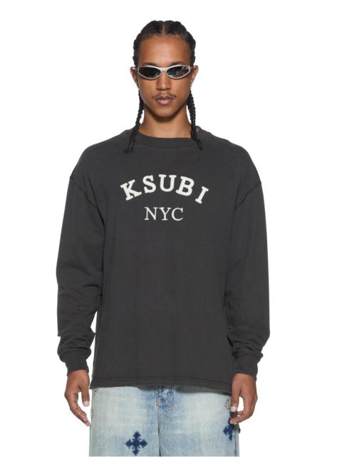 Ksubi LAYBEL EKCESS LS TEE WASHED BLACK