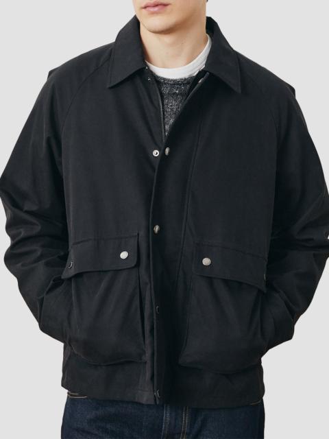 Corridor Men's Waxed Cotton-Blend Zip-Front Trail Jacket - Black