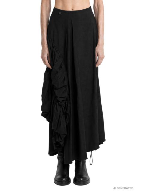 Comme Des Garçons Draped Wool Skirt
