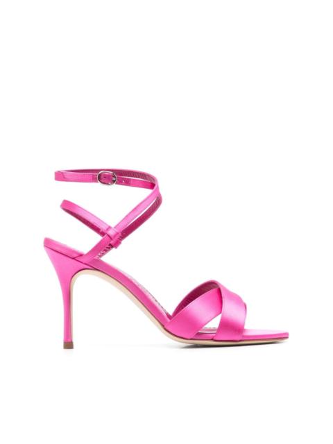 95mm satin sandals