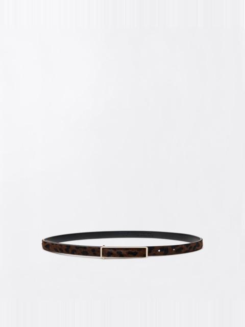 TOM FORD LEOPARD PRINT HAIR CALF LEATHER INSERT BELT