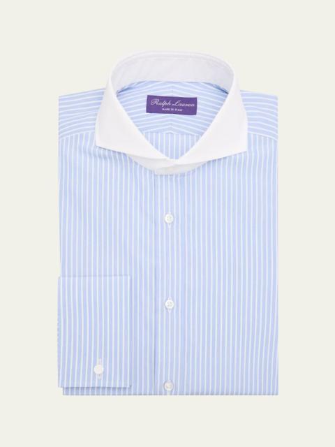 Ralph Lauren Men's Striped End-On-End Cotton Dress Shirt