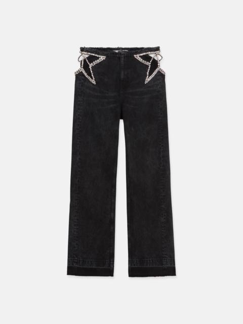 Stella McCartney Star Cut-Out Low-Rise jeans