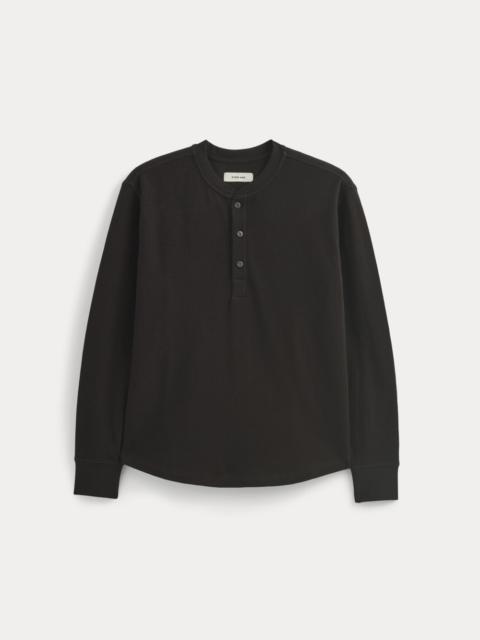 EVERLANE THERMAL HENLEY IN COZY WAFFLE