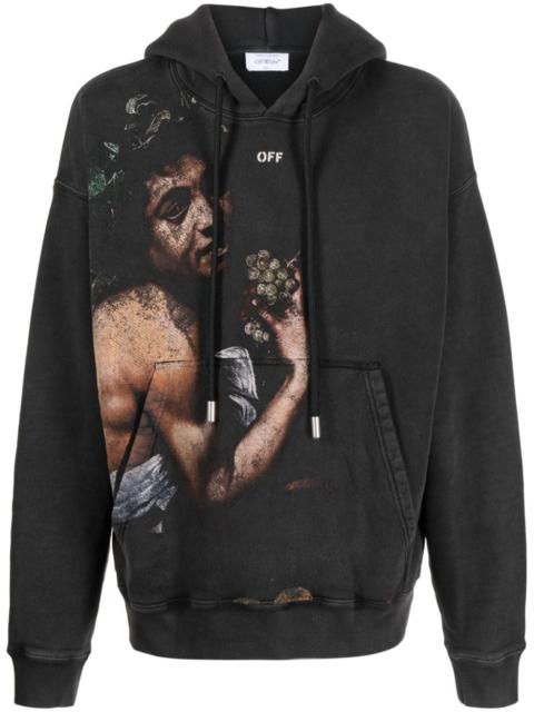 Bacchus-print cotton hoodie