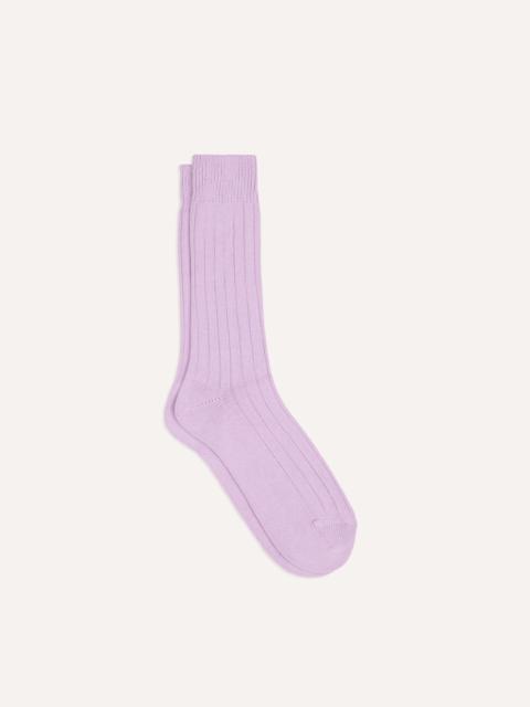 Drake's Lilac Cotton Casual Socks