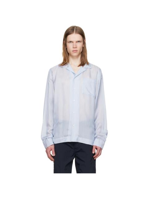 Dries Van Noten Blue Semi-Sheer Shirt