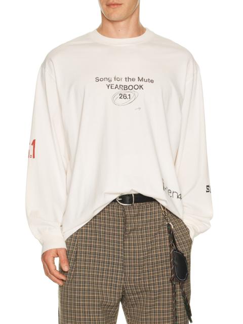 Song for the Mute Scribble Oversized Crew Neck Pullover
