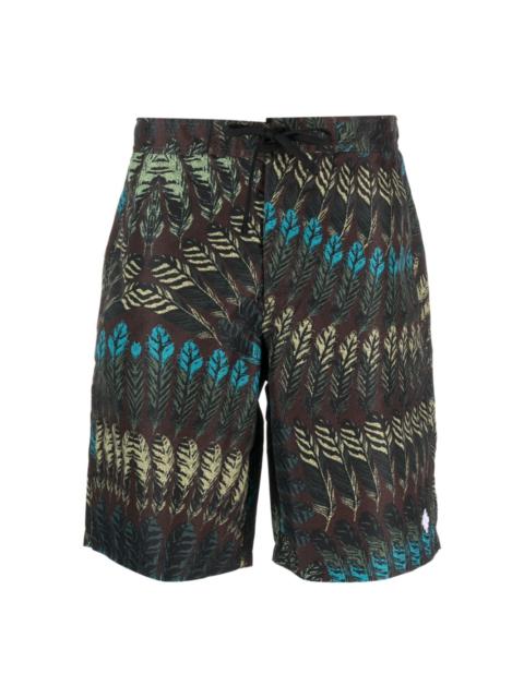 Marcelo Burlon County Of Milan feather-print swim shorts