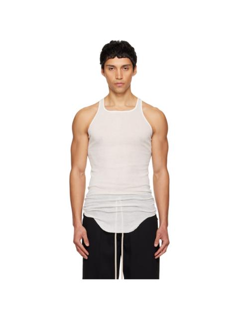 Rick Owens White Temple Basic Rib Tank Top