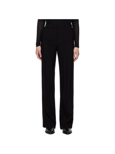 Black Maaike Flared Leg Comfort Trousers
