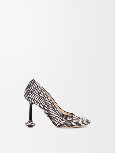 Loewe Toy pump in suede and allover rhinestones