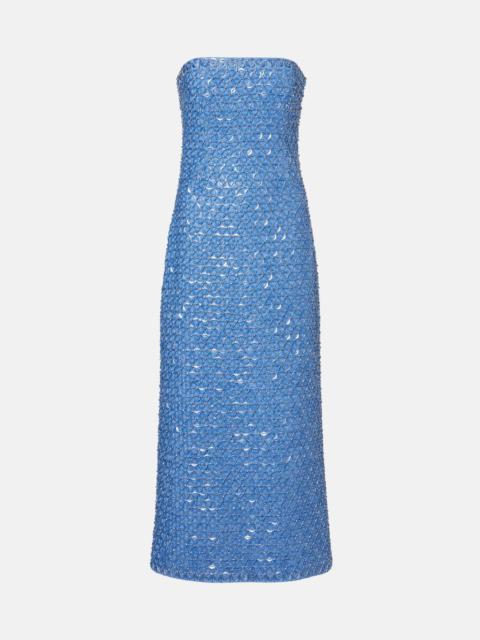 SIMKHAI Vanessa embellished bustier gown