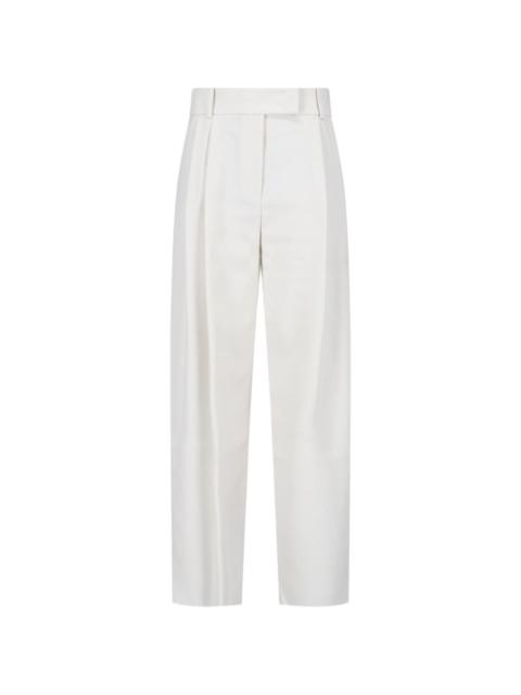GIORGIO ARMANI pleated silk trousers