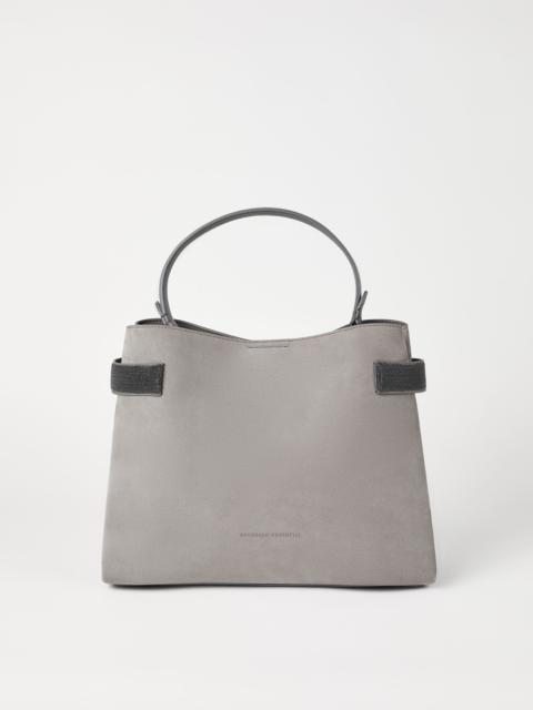Brunello Cucinelli Essence top-handle bag in suede with