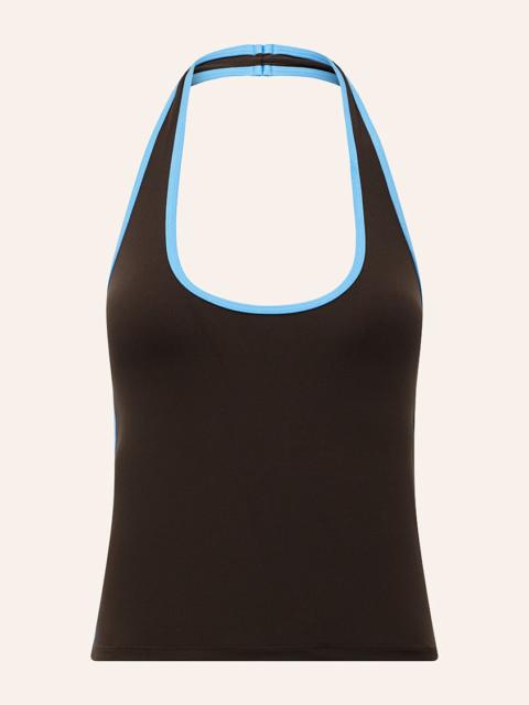P.E NATION RADAR HALTER TANK IN COFFEE & MARINA