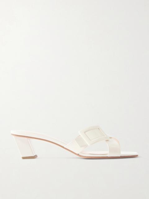 Roger Vivier Buckled Patent-leather Mules